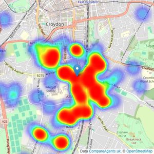 Barnard Marcus - South Croydon listings heatmap