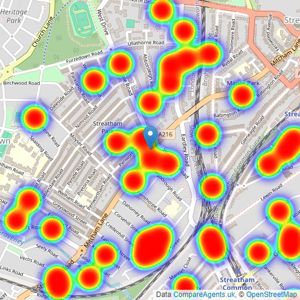 Barnard Marcus - Streatham listings heatmap