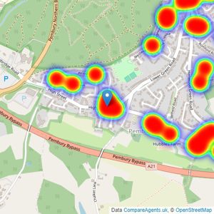 Barnes Kingsnorth - Pembury listings heatmap