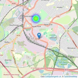 Barnsdales Ltd - Commercial - Doncaster listings heatmap