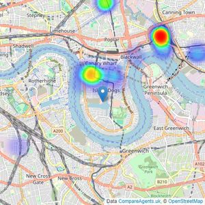 Barrain Property Advisors - Docklands listings heatmap