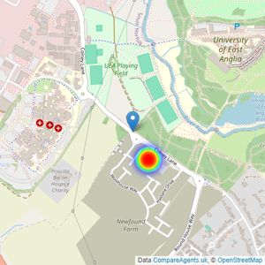 Barratt - Anglia listings heatmap