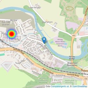 Barratt Homes - North Scotland listings heatmap