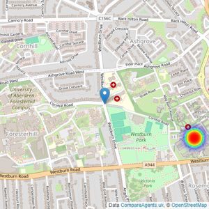 Barratt Homes - North Scotland listings heatmap