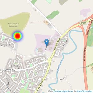 Barratt Homes listings heatmap