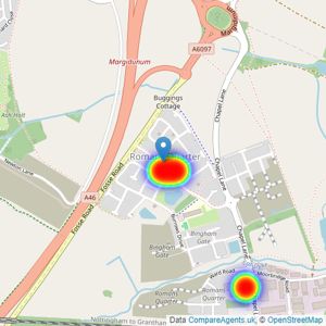 Barratt Homes listings heatmap