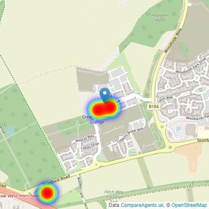 Barratt Homes listings heatmap