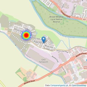 Barratt Homes listings heatmap