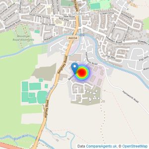 Barratt Homes listings heatmap