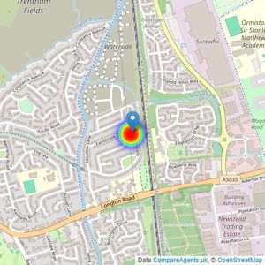 Barratt Homes listings heatmap