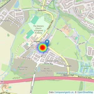 Barratt Homes listings heatmap