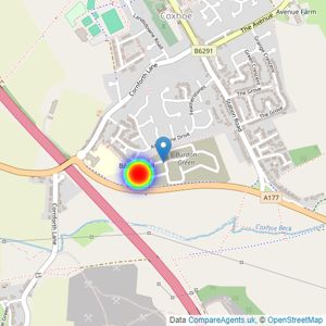 Barratt Homes listings heatmap