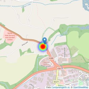 Barratt Homes listings heatmap