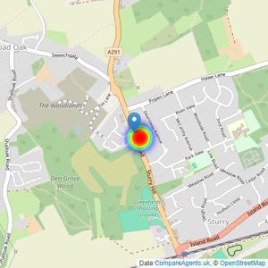 Barratt Homes listings heatmap