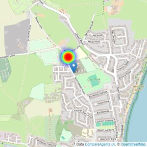 Barratt Homes listings heatmap