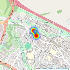 Barratt Homes listings heatmap