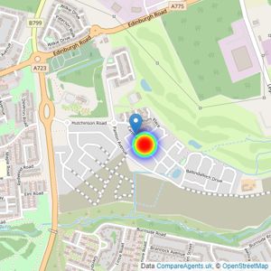 Barratt Homes listings heatmap