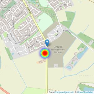 Barratt Homes listings heatmap