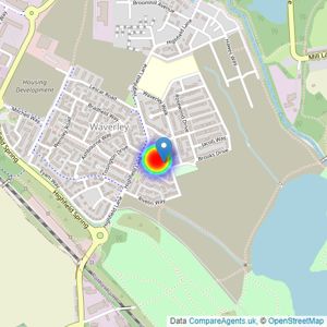 Barratt Homes listings heatmap