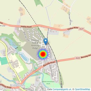 Barratt Homes listings heatmap