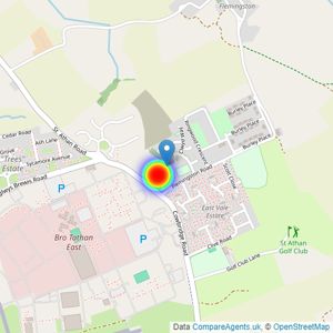 Barratt Homes listings heatmap