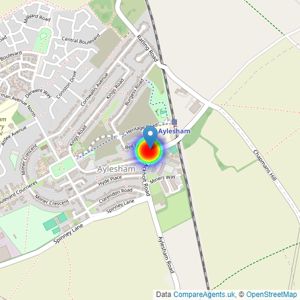 Barratt Homes listings heatmap