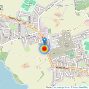 Barratt Homes listings heatmap