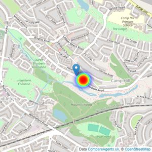 Barratt Homes listings heatmap