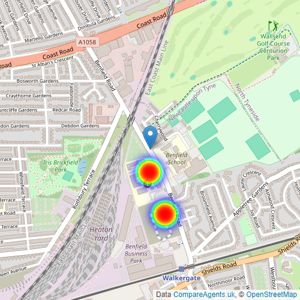 Barratt Homes listings heatmap