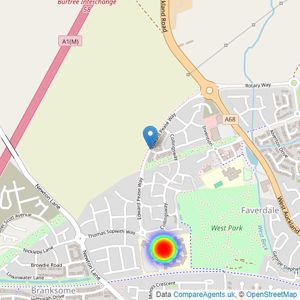 Barratt Homes listings heatmap