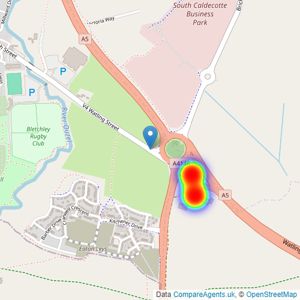 Barratt Homes listings heatmap