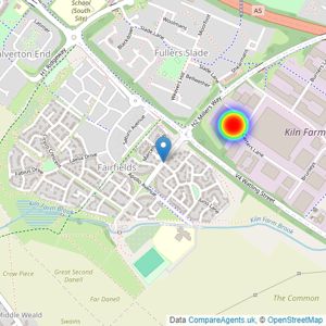 Barratt Homes listings heatmap