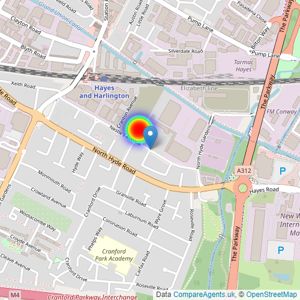 Barratt London listings heatmap