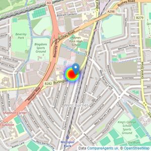 Barratt London listings heatmap