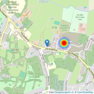 Barratt London listings heatmap