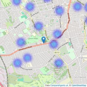 Barrington Caddick Estate Agents & Lettings Ltd - Prenton listings heatmap