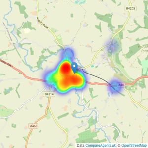 Barry Bufton - Bromyard listings heatmap