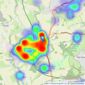 Bartlams - Wombourne listings heatmap