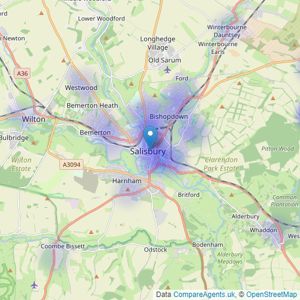 Baxters Property & Land Agents - Salisbury listings heatmap