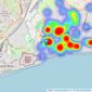 Bay Tree Estates - Felpham listings heatmap