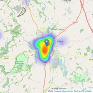 Beadnall & Copley - Ripon listings heatmap