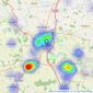 Beadnall & Copley - Wetherby listings heatmap