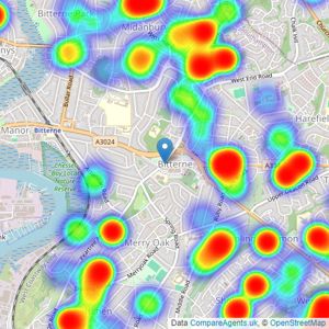 Beals - Bitterne listings heatmap