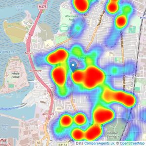 Beals - North End listings heatmap