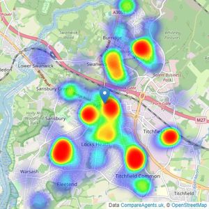 Beals - Park Gate listings heatmap