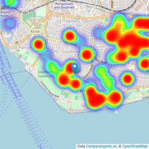 Beals - Southsea listings heatmap