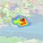 Bear Estate Agents - Canvey Island listings heatmap