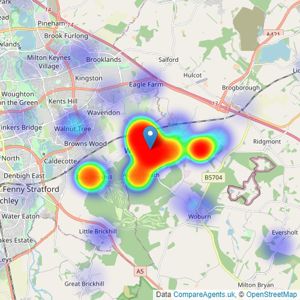 Beasley & Partners - Woburn Sands listings heatmap