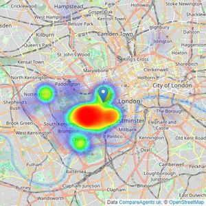 Beauchamp Estates Ltd - Mayfair - Resale listings heatmap