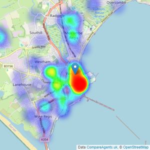 Beaumont Jones Estate Agents - Weymouth listings heatmap